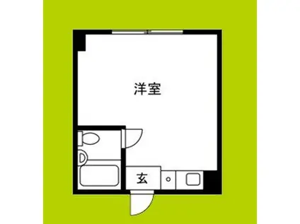 728湯里ハイツ(ワンルーム/2階)の間取り写真