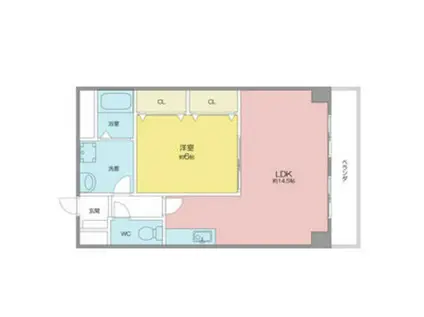 VG.TREE東棟(1LDK/5階)の間取り写真