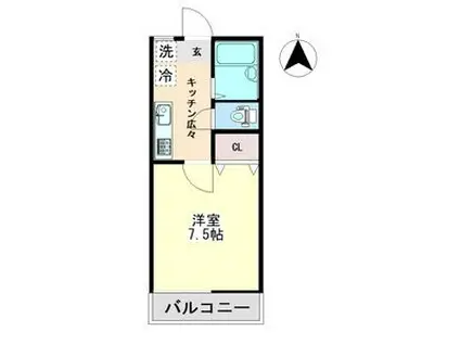 コルポサンテロコ(1K/2階)の間取り写真
