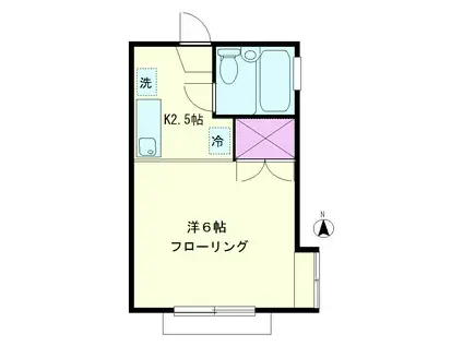 シェラ20(1K/1階)の間取り写真