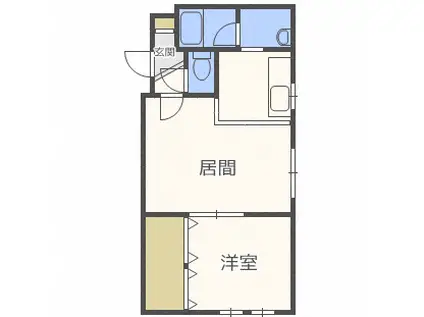 パトラス白石(1LDK/4階)の間取り写真