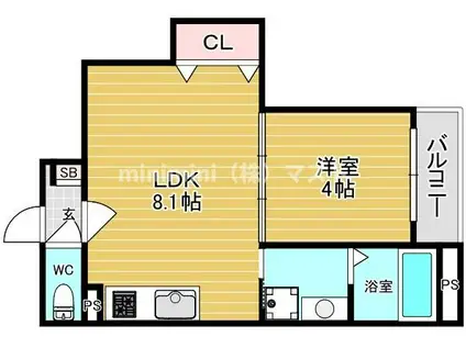 センチュリー昭和町(1LDK/1階)の間取り写真