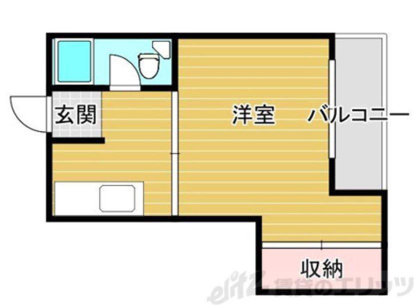 玉木マンション(1DK/2階)の間取り写真