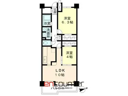 グリーンヒルズ目白(2LDK/4階)の間取り写真