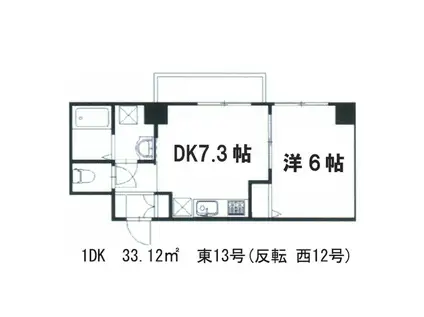 IS常盤(1DK/2階)の間取り写真