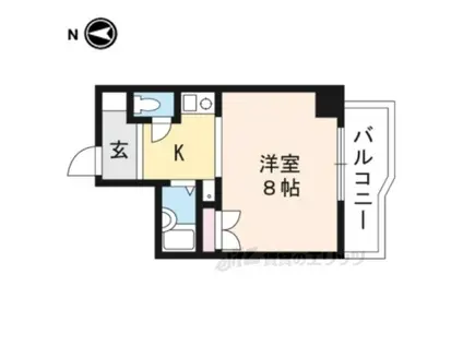 グレース大宮(1K/5階)の間取り写真