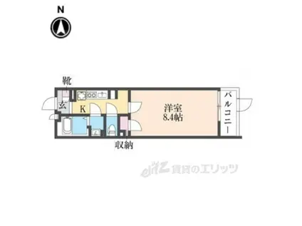 クレイノ初島(1K/3階)の間取り写真