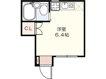 TERRACE・6(ワンルーム/1階)の間取り写真