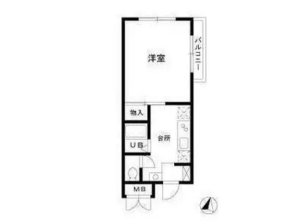 メイプルプレイス石神井(1K/3階)の間取り写真