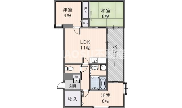DESA PUTRI(3LDK/1階)の間取り写真
