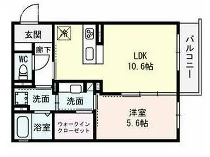 アドラ 住居(1LDK/3階)の間取り写真