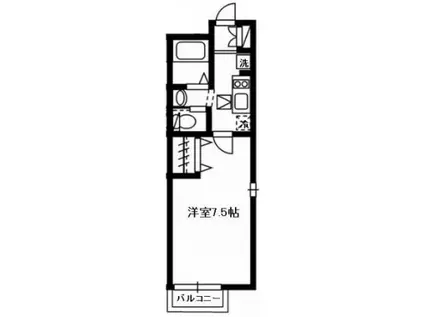 ウィーゼ西大井(1K/2階)の間取り写真