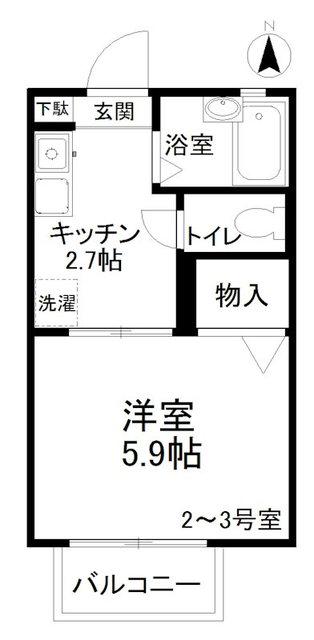 メゾン・サクラ(1K/1階)の間取り写真