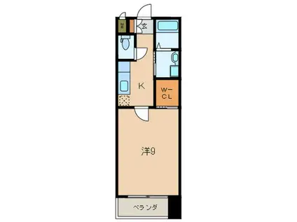 ギャラン竪町NEO(1K/6階)の間取り写真