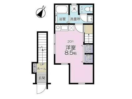 NOEL太子堂(ワンルーム/2階)の間取り写真