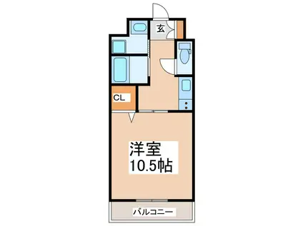 リシャール原水(1K/1階)の間取り写真