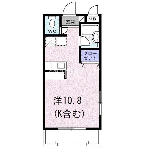 八坂マンション(ワンルーム/3階)の間取り写真