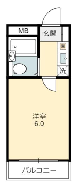 プラビマンション(1K/3階)の間取り写真