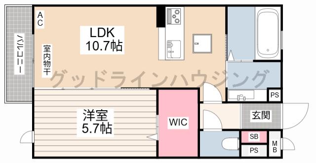 ベルフォーレ(1LDK/1階)の間取り写真
