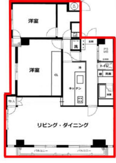 GSハイム内本町(2LDK/11階)の間取り写真