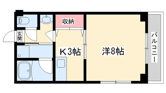 SANAQS VIII(1K/3階)の間取り写真