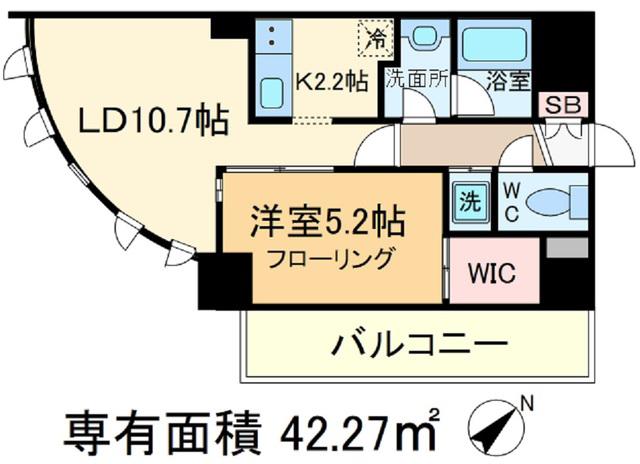 LA・SAKURAS(1LDK/6階)の間取り写真