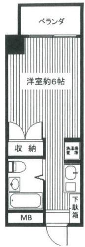 第三慶友ビル(ワンルーム/5階)の間取り写真
