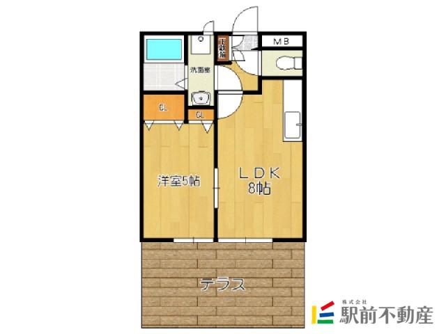 ランドベアー21II(1LDK/1階)の間取り写真