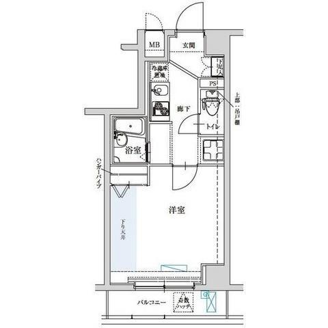 ワイズルリオン東京墨田(1K/2階)の間取り写真