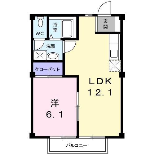 コータ・コート(1LDK/1階)の間取り写真