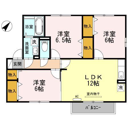 ウェライ2010(3LDK/2階)の間取り写真
