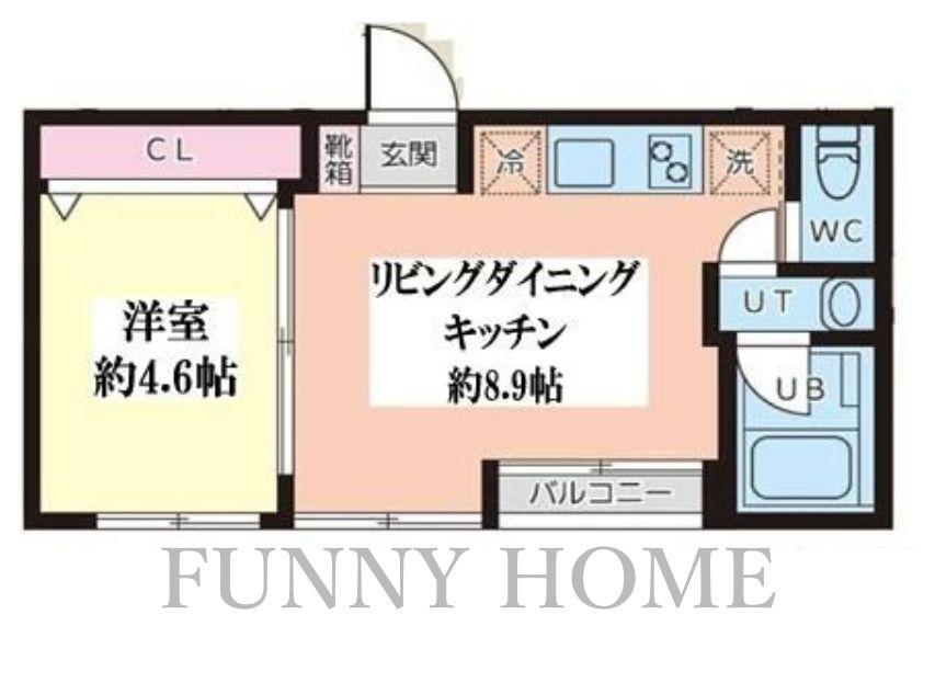 ベースキャンプ浜田山(1LDK/4階)の間取り写真