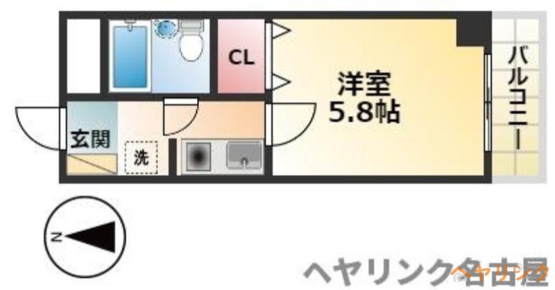 ブリッヂガーデンNAGONO(1K/4階)の間取り写真