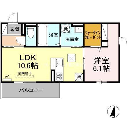 AVENIR宮内町II(1LDK/1階)の間取り写真