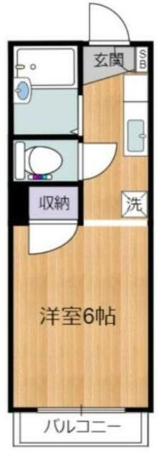 シャンテキシ(ワンルーム/1階)の間取り写真