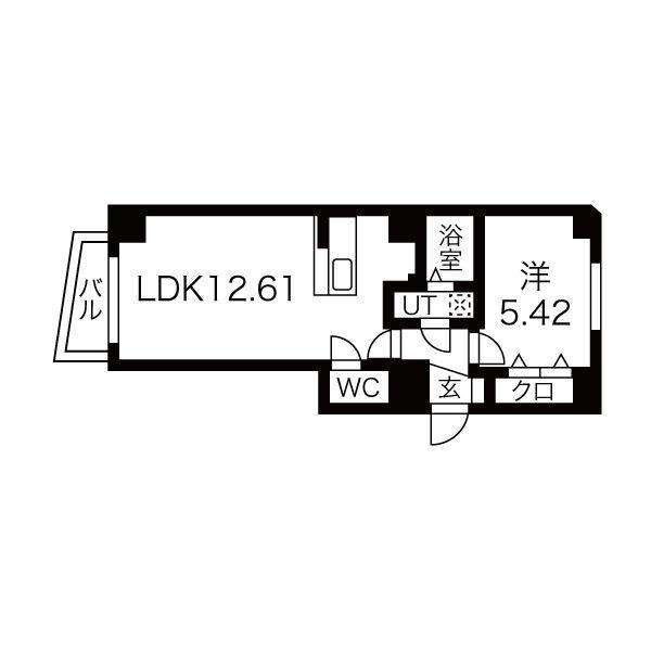 FELICE(1LDK/2階)の間取り写真