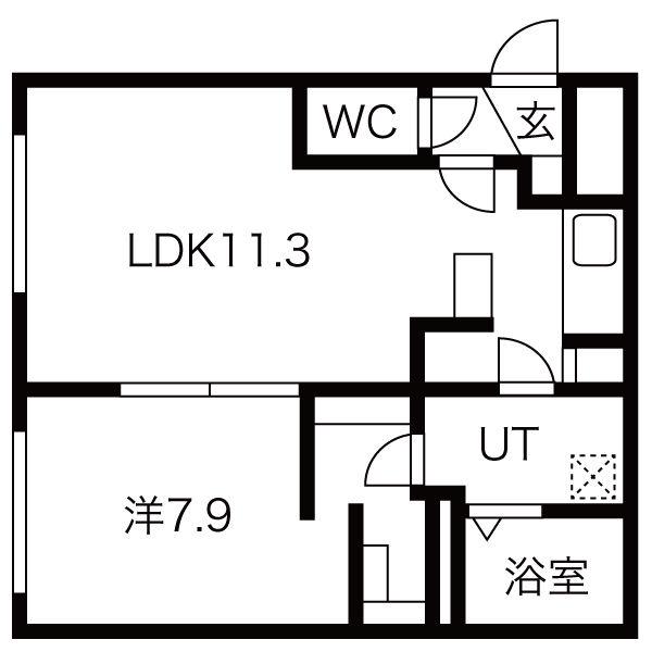 PAS A PAS24(1LDK/4階)の間取り写真