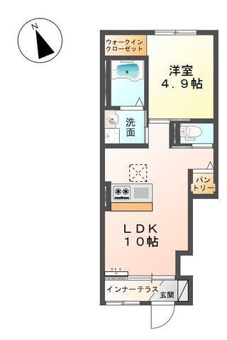 サニーコート(1LDK/1階)の間取り写真