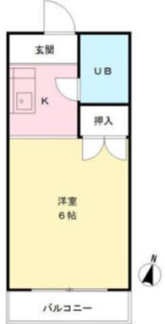 ハイツ小野路(1K/3階)の間取り写真