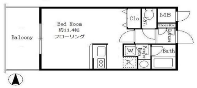 サンクレール高井戸(ワンルーム/9階)の間取り写真