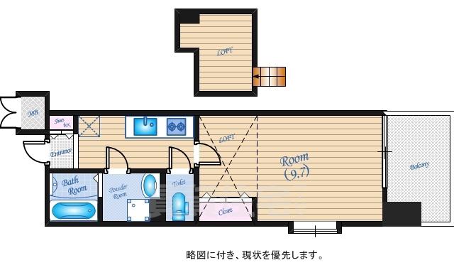 アイステージ十日市(1K/8階)の間取り写真