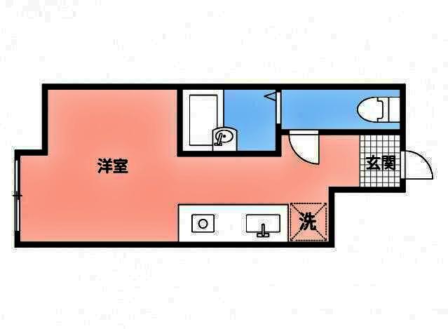PRIMERA川崎(ワンルーム/2階)の間取り写真