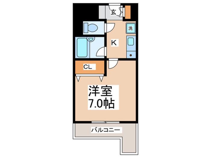 エフォールヒロ(1K/2階)の間取り写真
