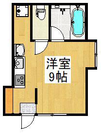 UNSコーポ(ワンルーム/1階)の間取り写真