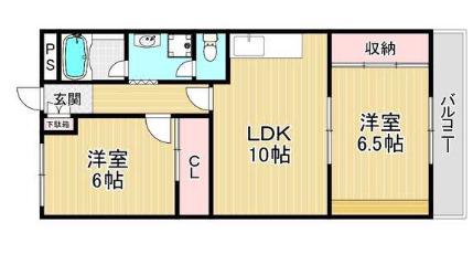 サンヒルズ光明池(2LDK/1階)の間取り写真