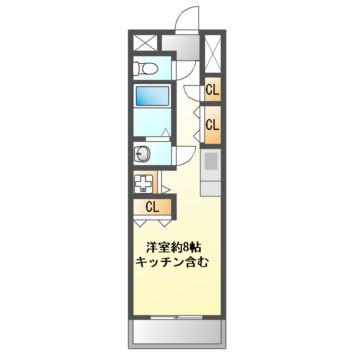 ヤマトビル ホームメイト吹田店管理物件(ワンルーム/4階)の間取り写真