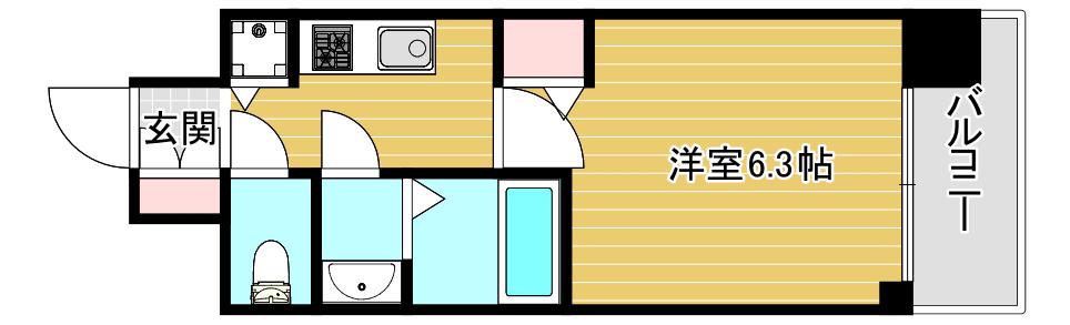 グランカリテ日本橋(1K/4階)の間取り写真