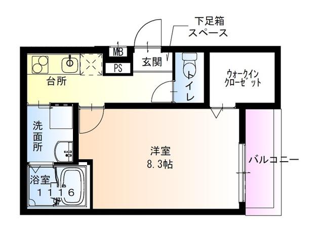 フジパレス堺百舌鳥梅北(1K/1階)の間取り写真