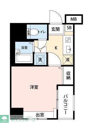 マイナビSTAYミライエ志村坂上(1K/4階)の間取り写真