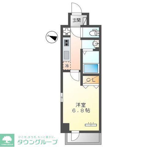 アナベル横濱大通公園(1K/2階)の間取り写真